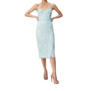 NWT Bardot Florence Lace Midi Dress Mint Color